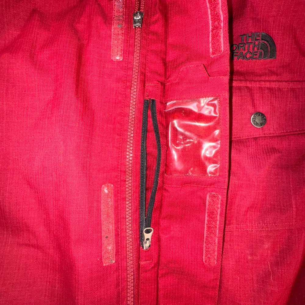 The North Face Hyvent Cyptic Mens Large Red Hooded Ski Jacket Winter Jacket Snow - Picture 8 of 15